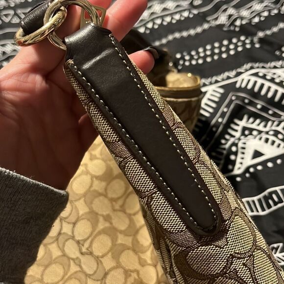 Coach Brown & Tan Logo Shoulder Purse - Picture 11 of 11